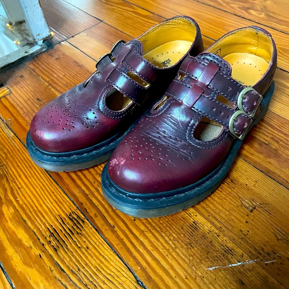 Doc martens vintage maryjane shoes cherry UK3